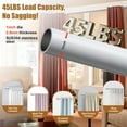 thumbnail image 3 of AIR-Corner Window Curtain Rod, 1" Heavy Duty L-Shaped Curtain Rod, 36-136" Adjustable with 180° Connector, DIY Angled Curtain Rod for Bay Windows, Corner Windows and Curved - White, 3 of 4