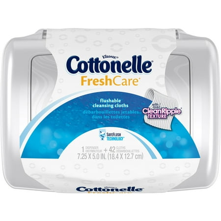 Cottonelle Fresh Care Flushable Wet Wipes, 42