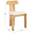 thumbnail image 4 of Safavieh Cayde Modern Wood Dining Side Chairs, Cream / Light Blonde, 4 of 8