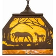 thumbnail image 3 of Meyda Tiffany 177228 Mare And Foal At Dawn 2 Light 22" Wide Pendant - Cafe Noir, 3 of 7