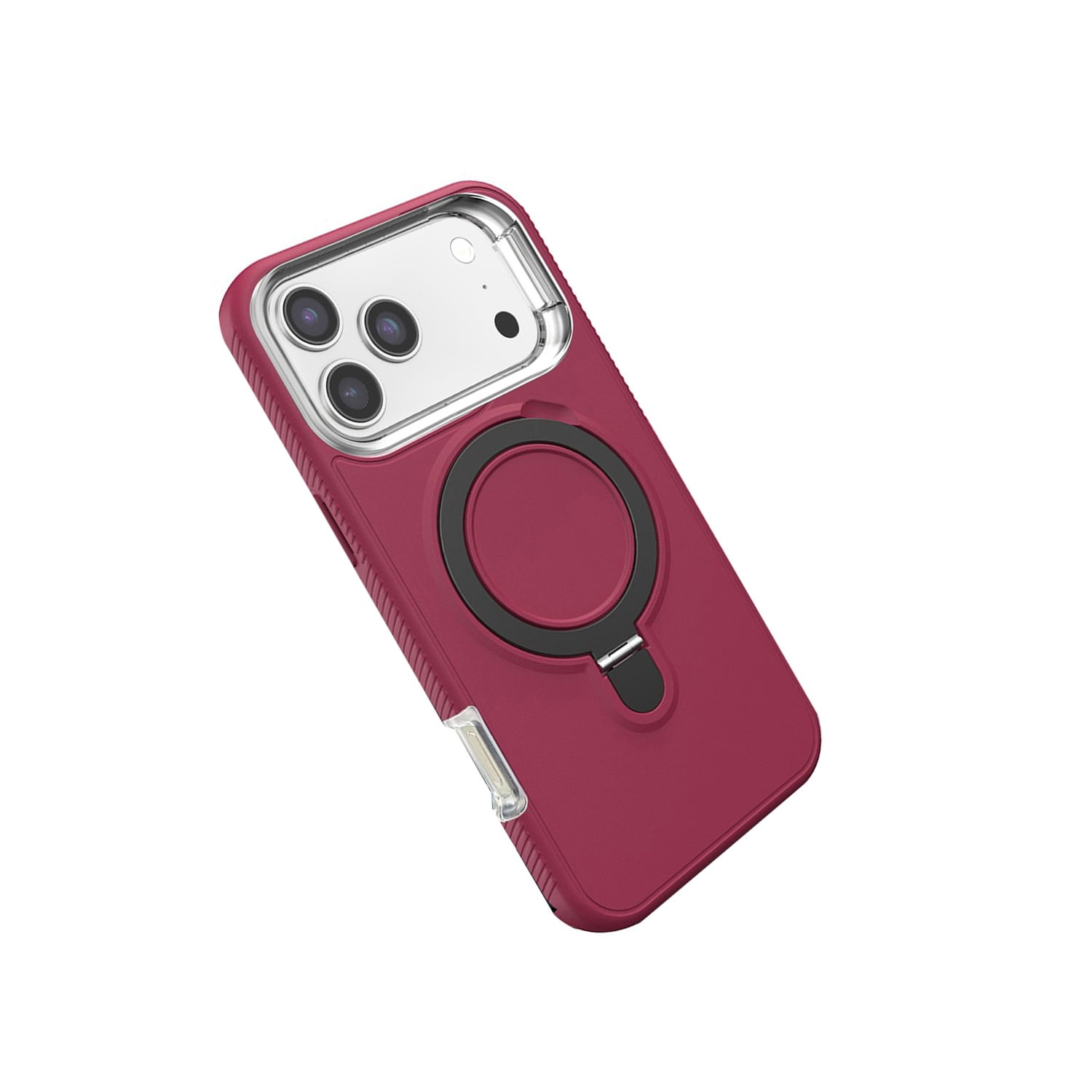 Tough Protective Phone Cover with Adjustable Kickstand for iPhone 17 Pro Max - Maroon