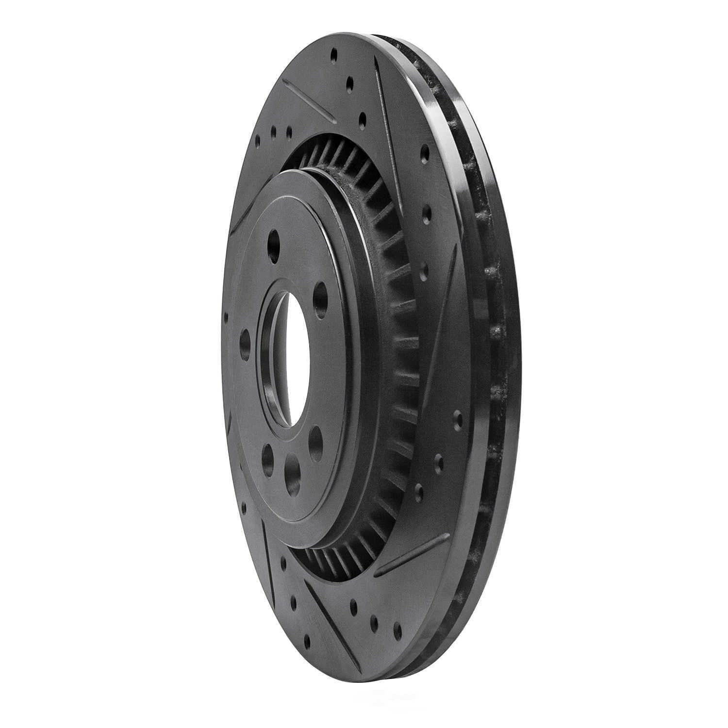 Dynamic Friction Company 633-27060R DFC Brake Rotor - Drilled And Slotted - Black