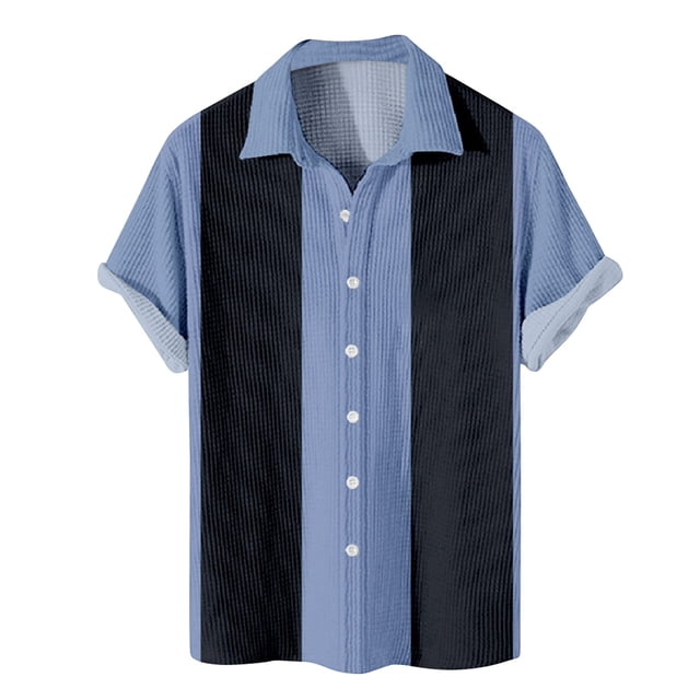 Men's Hawaiian Printed Button Short Sleeve Shirts Men's Casual Fashion Short Sleeve Shirts 3XL