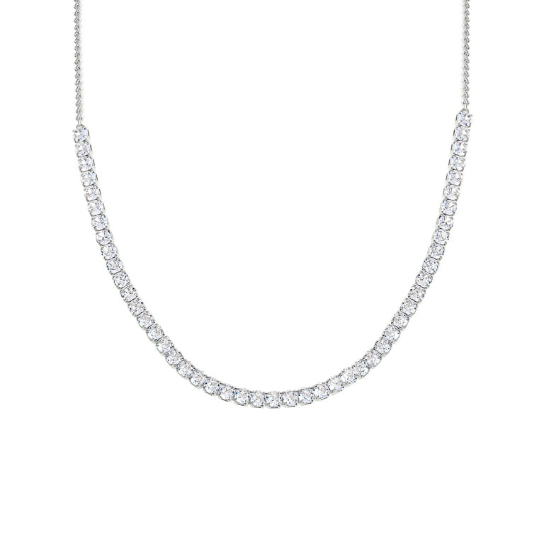 Cubic zirconia deals tennis necklace