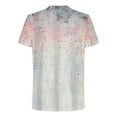 thumbnail image 4 of Mens Shirts Plus Size under $5 Short Sleeve Round-Neck Print Breathable Casual Blouses Pullover Tops Solid Basic Tee Pink M, 4 of 5