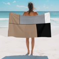 thumbnail image 3 of Beach Towel Khaki Blocks Bath Pool Towels Geometric Abstract Art Absorbent Beach Towel Soft Large Quick Dry Lightweight Camping Travel Sports Yoga Gym Swim Towels for Adult 35x70 Inch, 3 of 9