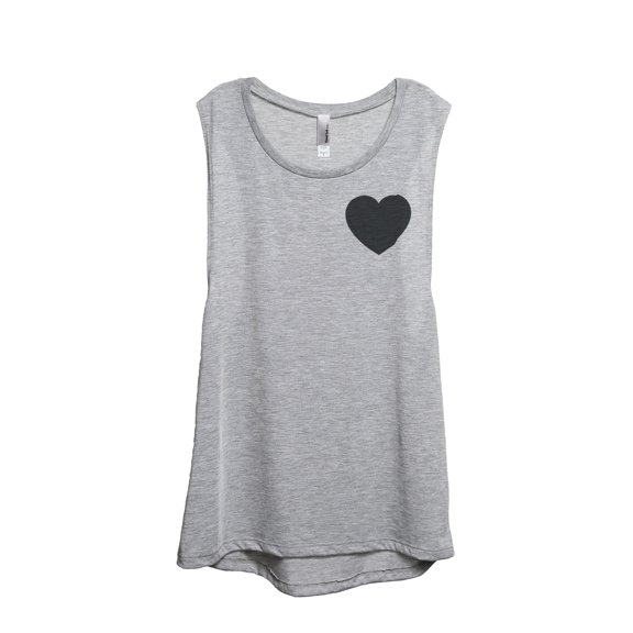 Thread Tank Designs - Classic Heart Love Symbol Women's Sleeveless Muscle Tank Top Tee