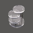 thumbnail image 4 of HomeSoGood Acrylic Round Products Display Stands 3 Tier Riser Rotatable Jewelry Storage Stand Display Stand for Rings Earrings,Mini Figurines, 2 Pack, 4 of 5