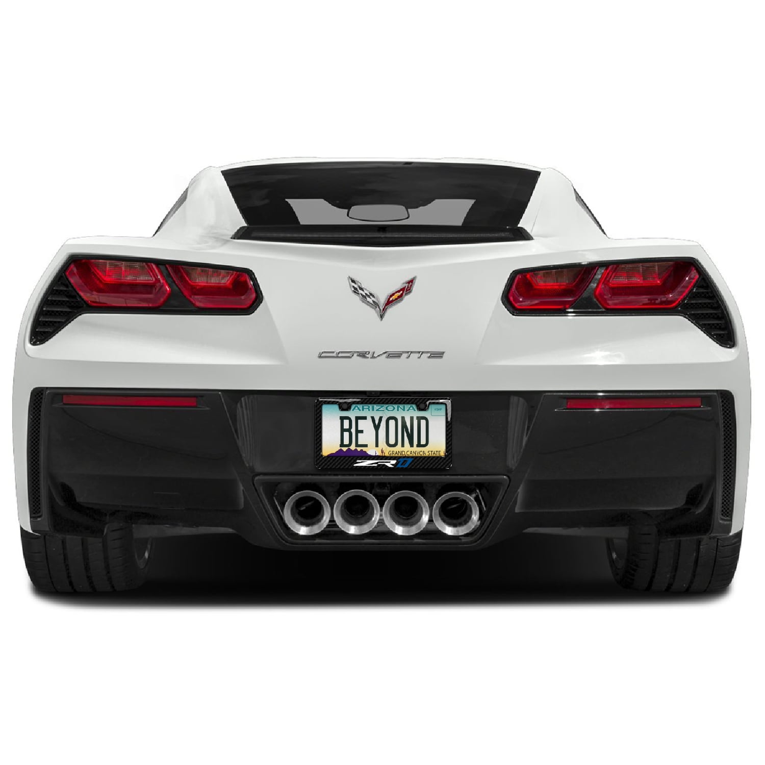 iPick Image for Chevrolet Corvette C7Real Carbon Fiber License Plate Frame