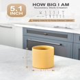 thumbnail image 2 of CUITING Utensil Holder  6.4” Ceramic Kitchen Utensil Holder for Countertop with Protection Cork Bottom  Vintage Farmhouse Kitchen Decor for Counter  Gift (Sand), 2 of 7
