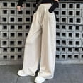 thumbnail image 7 of EnJoCho Girls Sweatpants Wide Leg Elastic High Waist Loose Straight Soft Trousers Relaxed Fit Bottoms For Kids Spring Fall Daily Streetwear School Active Wear, 7 of 7