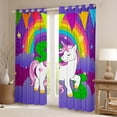 thumbnail image 2 of Erosebridal Magical Unicorn Curtains and Drapes (38x45), Initial Letter S Curtains for Living Room, Cartoon Rainbow Blackout Curtains for Bedroom, Window Drapes Bedroom Decoration, 2 of 6