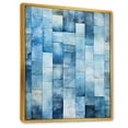 thumbnail image 2 of Designart "Scandinavian Tiles in White and Blue VII" Abstract Framed Wall Art - Modern White Abstract Tile Entryway Framed Wall Art Print, 2 of 6