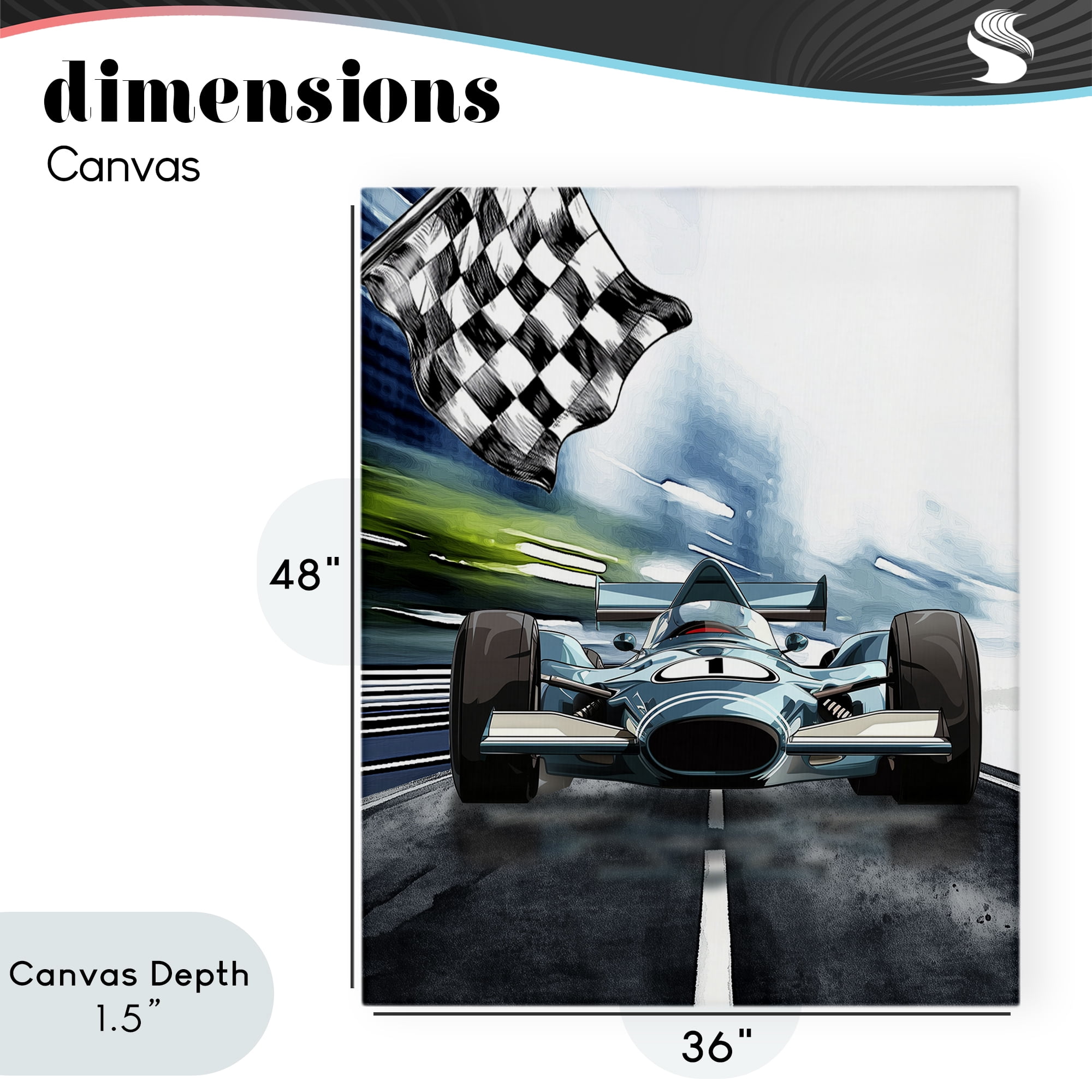 Stupell Industries Racecar Set Go Canvas Wall Art, design by Christine Simpson Art