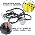 thumbnail image 5 of Travel Clothesline, 2 Piece Clothesline Clothesline With Portable Retractable Suction Cup For Indoor Or Outdoor, Travel, Camping Hiking, Black, 5 of 7