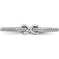 thumbnail image 5 of Sterling Silver Rhodium-Plated Cz Infinity Ring (Size 7) Made In China qr6985-7, 5 of 5