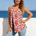 thumbnail image 2 of Summer Tank Tops for Women Floral Print Tank Top Casual Loose Sleeveless Blouse Elegant Summer Shirt, 2 of 7