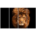 thumbnail image 2 of Face of Male Lion on Black - Abstract Canvas Art Print, 2 of 3
