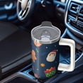 thumbnail image 5 of Holiday Winter 30oz Christmas Tumbler with Handle and Straw, Snowflakes Festive Coffee Cup, Insulated Stainless Steel Mug, Gifts for Women, 5 of 5