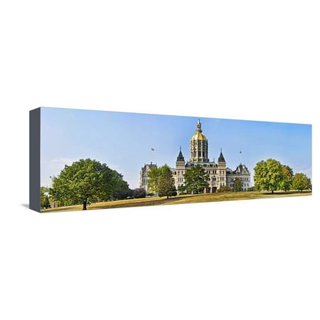 Facade of a Government Building, Connecticut State Capitol, Capitol Avenue, Bushnell Park Stretched Canvas Print Wall