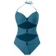 thumbnail image 3 of WILLBEST Traje de Baño Completo Mujer 2025 Nuevo Traje de Baño Color Sólido Cuello Halter U Hebilla Bikini de Mujer, 3 of 4