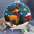 thumbnail image 1 of Starters Wool Felts Painting With Embroidery Frame Needle Felts Material Pack Diy Needle Felts Suitable For Beginners To Crafts, 1 of 5