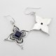 thumbnail image 5 of Pendientes con Zafiros Pendientes Minimalistas Vintage Pendientes Calados Flores Talladas, 5 of 6