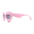 thumbnail image 3 of Womens Bold Balloon Bloated Thick Rim Oversize Cat Eye Sunglasses Pink Black, 3 of 4