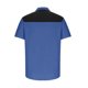thumbnail image 4 of Camisas Elvqul para Hombre Stretch Azul Oscuro Casuales con Estampado de Bloques de Color Manga Corta Solapa Abotonada, 4 of 5