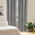 thumbnail image 2 of Ambesonne Psychedelic Curtains, 3D Optical Illusion Art, Pair of 28"x84", Charcoal Grey Eggshell, 2 of 3