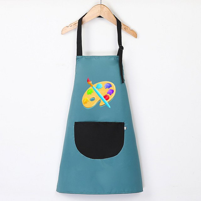 Delantal infantil impermeable y resistente al aceite, ropa estampada para pintar, ropa para niños de jardín de infantes, de edad media y grande, ropa para cubrir clases de pintura para bebés