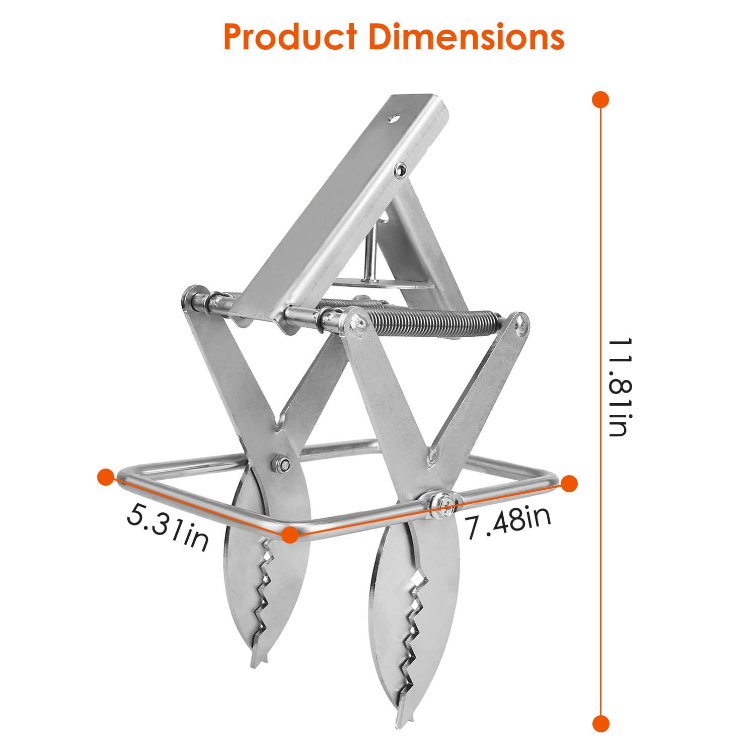 2 Pack Mole Traps Thickened Metal Mole Scissor Trap Reusable Mole Trap Mole Control Easy Set Ground Mole Trap for Lawns (Silver)