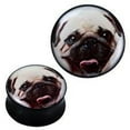 thumbnail image 2 of Pug Double Flared Acrylic Gauges/Plugs 6G (4MM) 2 Piece (1 Pair) (B/6/3/69), 2 of 3