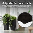 thumbnail image 4 of Sunnydaze 11" x 11" x 24" Square Black Polyrattan Outdoor Planter with Liner 2-Count, 4 of 11