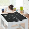 thumbnail image 5 of Costway Kids Table Chairs Set With Storage Boxes Blackboard Whiteboard Drawing Grey, 5 of 12