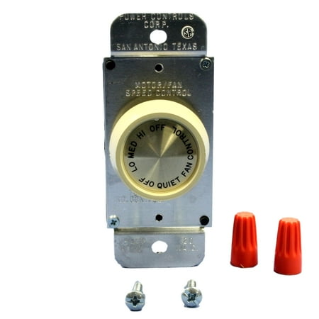 

Pass & Seymour 941-411 Ivory Rotary ON/OFF Fan Speed Control De-Hummer 1.5A