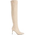 thumbnail image 3 of Jeffrey Campbell PILLAR-HI Ivory Nude Suede High Heel Pointed Toe Over Knee Boot (IVORY SUEDE, 8), 3 of 6