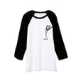 thumbnail image 1 of Gooey Pizza Slice Unisex 3/4 Sleeves Baseball Raglan T-Shirt Tee White Black X-Small, 1 of 4