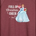 thumbnail image 3 of Disney - Full Of Christmas Cheer Cinderella - Women's Lightweight French Terry Long Sleeve Shirt, 3 of 5