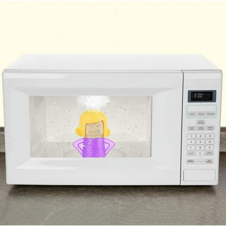Angry Mama Microwave Oven Steam Cleaner Steam Cleans and Disinfects with Vinegar and Water for Home or Office kitchens,easily Cleans The Crud in