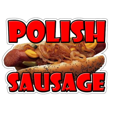 POLISH SAUSAGE Concession Decal food sign cart trailer stand