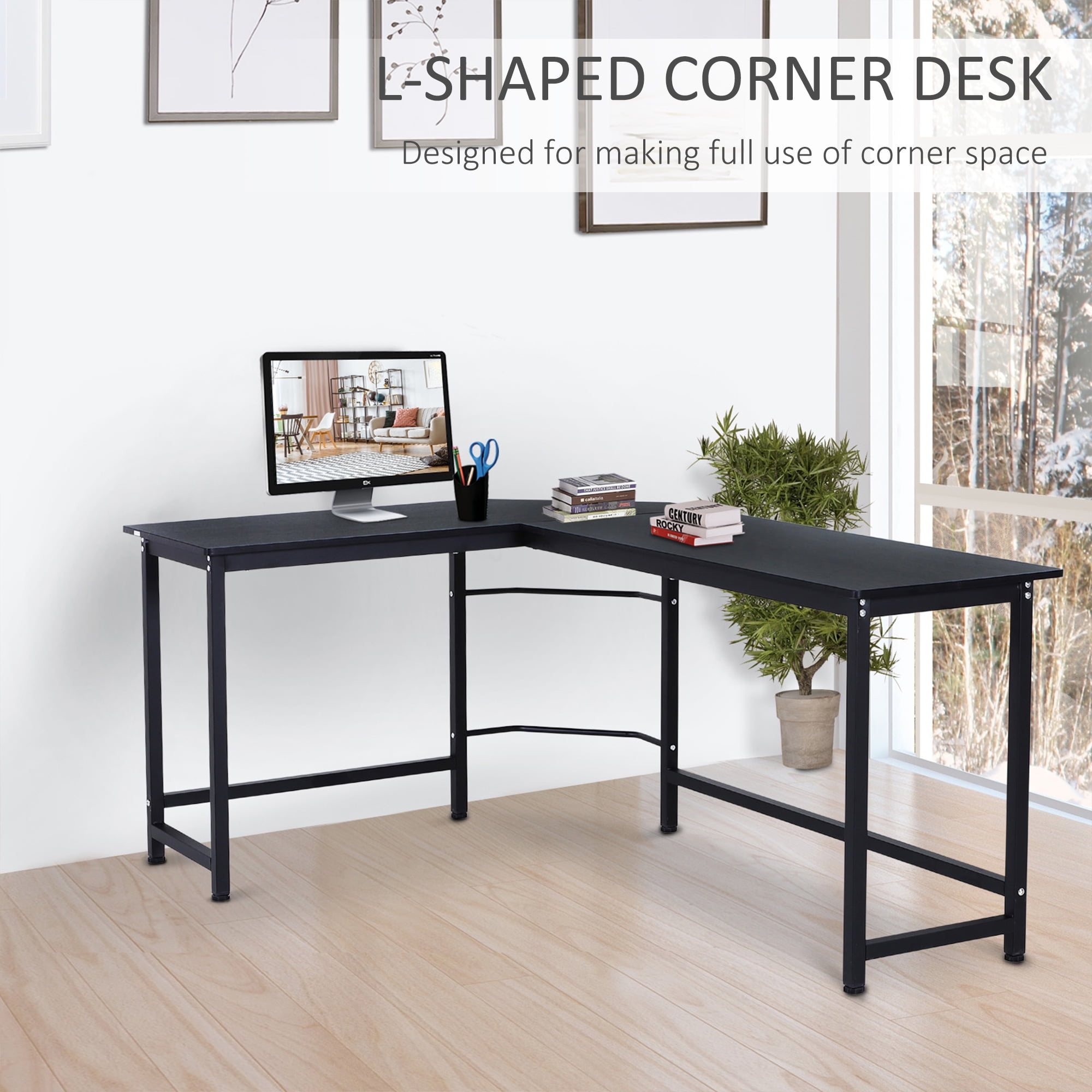 Industrial Computer Desk Home Office étude coin station de travail table de PC en Forme de L 