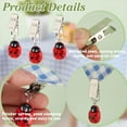 thumbnail image 4 of Ladybug Resin Tablecloth Weights Table Cloth Pendants with Iron Clip Dark Red 59mm 6pcs/set, 4 of 9