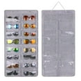thumbnail image 2 of Sunglasses Organizer Storage Hanging Proof Wall Pocket Glasses Organizer-16 Slots Sunglass Organizer Holder With Metal Hook(One Size,Gray), 2 of 9