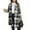 Black, variant on Women Fall Flannel Plaid Shacket Jacket Oversized Button Down Long Shirt Jacket Black S
