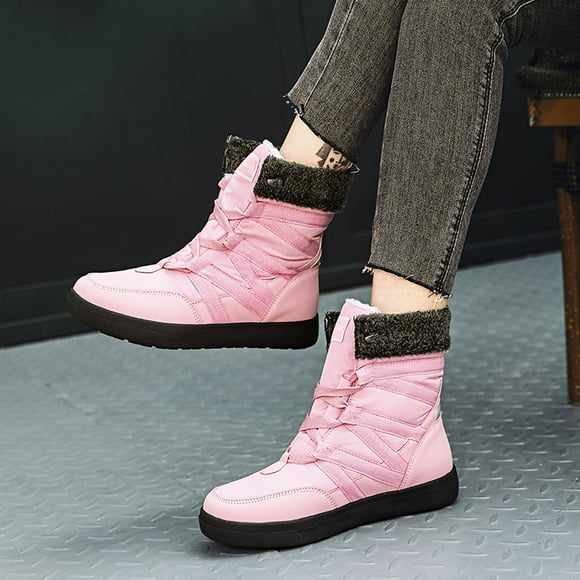 LSLJS Winter Boots for Women, Winter Plus Cotton Shoes Short Hair Warm Shoes High-top Snow Shoes