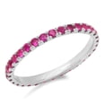 thumbnail image 3 of Natural 2MM Ruby Eternity Band - Micro Pave Ruby Eternity Band Available as 14k Rose Gold, White Gold or Yellow Gold, 3 of 3