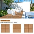 thumbnail image 3 of Plastic Interlocking Deck Tiles, 9 Pack Balcony Flooring, 12"x12" Waterproof Outdoor Flooring All Weather Use, Patio Floor Decking Tiles for Porch Poolside Backyard Concrete, Dark Khaki, 3 of 14
