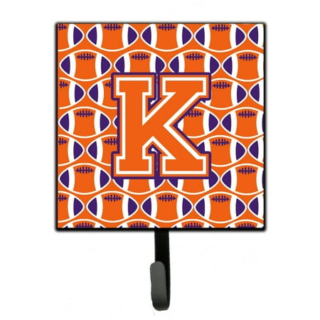 

Carolines Treasures CJ1072-KSH4 Letter K Football Orange White and Regalia Leash or Key Holder 7Hx4.25W multicolor