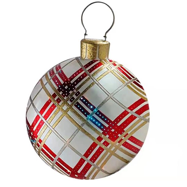Bola decorada inflable de PVC de Navidad al aire libre, bola inflable de Navidad gigante decoraciones para árboles de Navidad